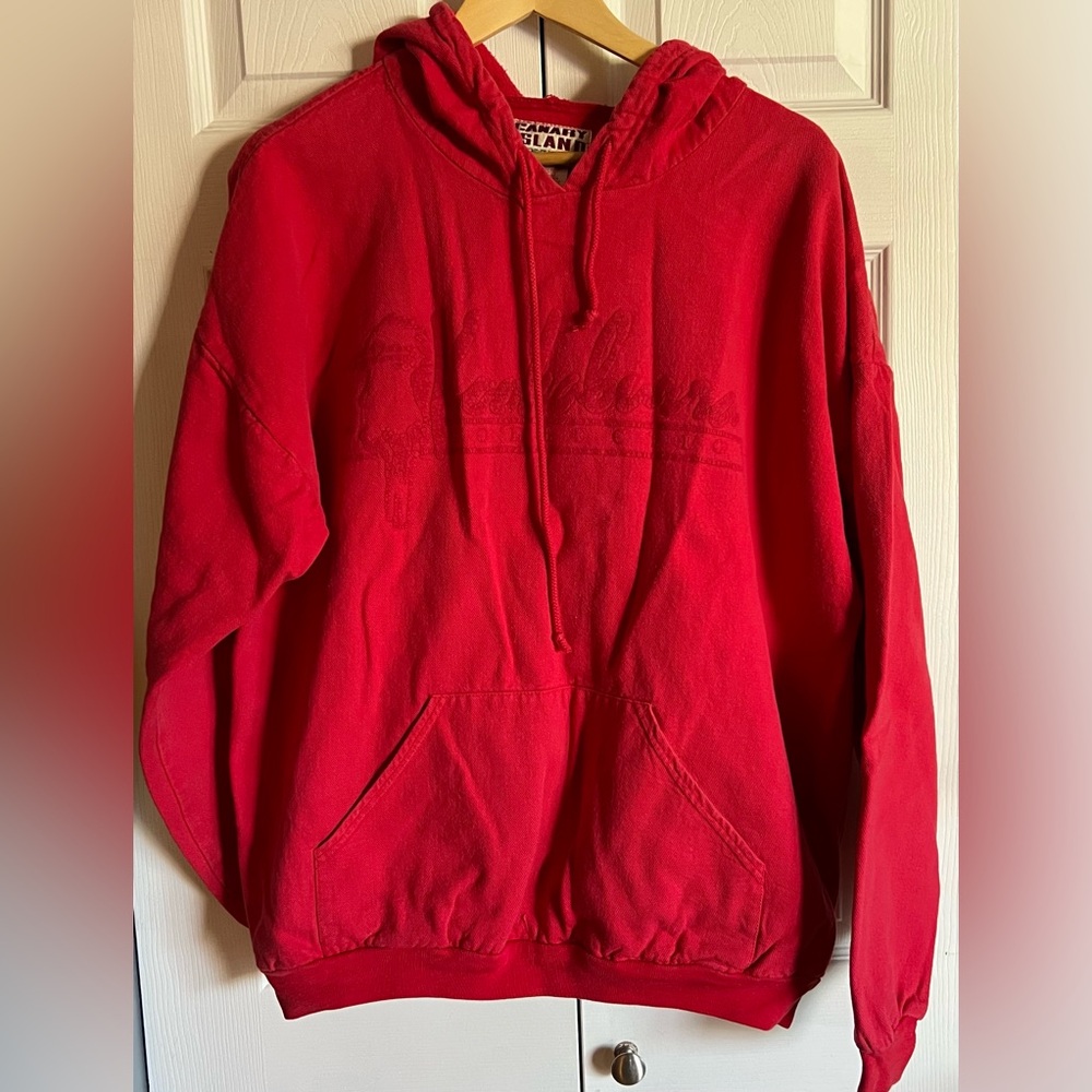 Red Vintage Canary Island Hoodie